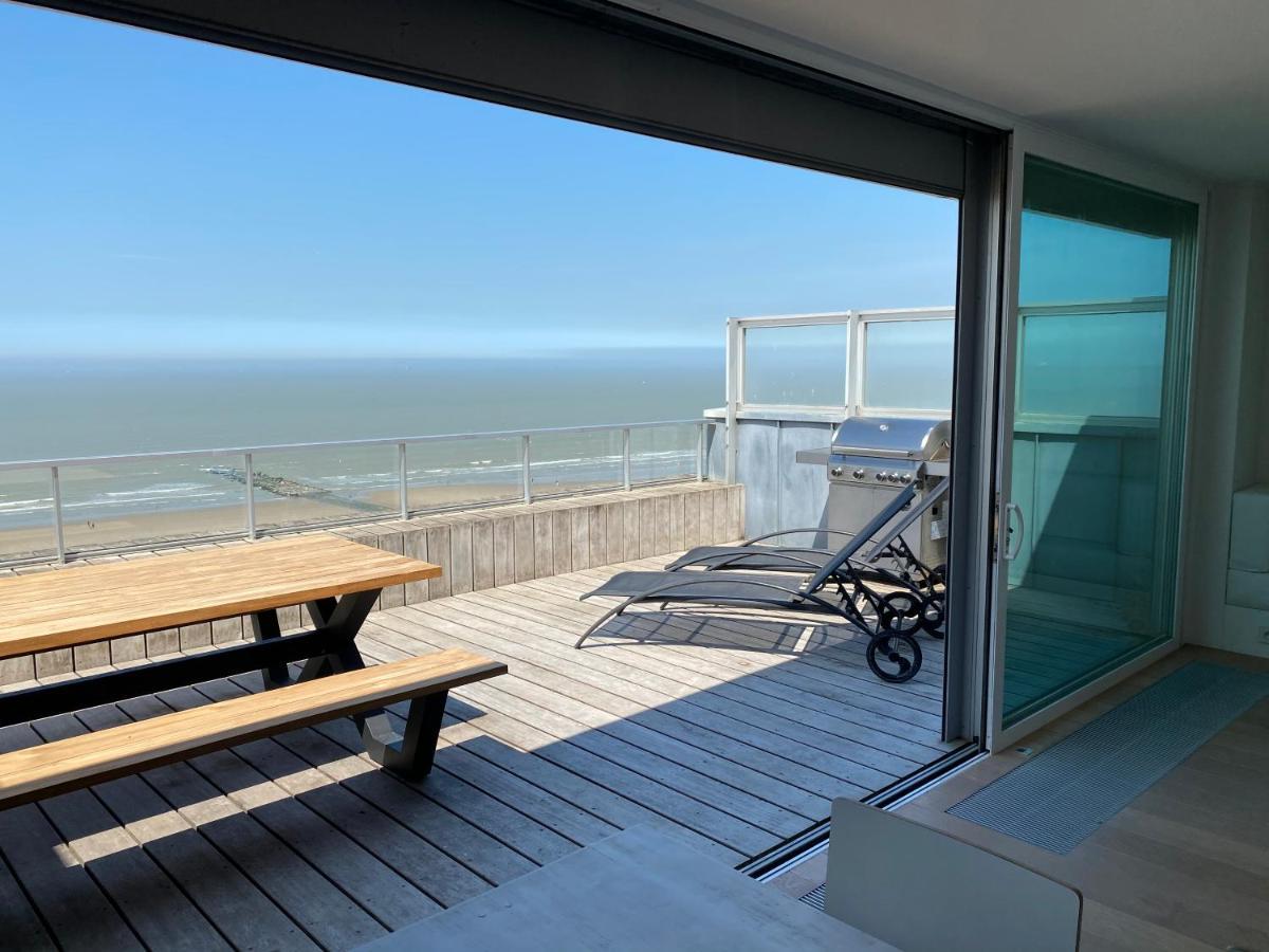 Appartamento Penthouse Sea-Loft Blankenberge, Uniek Zeezicht, Luxeloft Met 40M2 Terras! Esterno foto