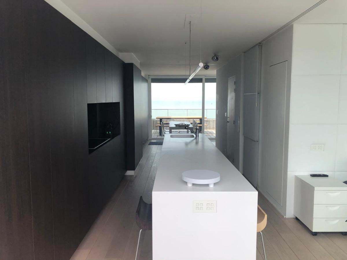 Appartamento Penthouse Sea-Loft Blankenberge, Uniek Zeezicht, Luxeloft Met 40M2 Terras! Esterno foto