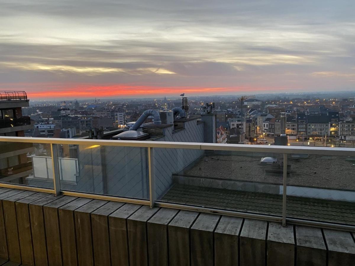 Appartamento Penthouse Sea-Loft Blankenberge, Uniek Zeezicht, Luxeloft Met 40M2 Terras! Esterno foto